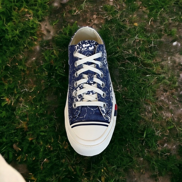 Pro Keds Blue Floral Canvas Sneaker Mens 5M 6M | Womens 7M 8M - Picture 6 of 16